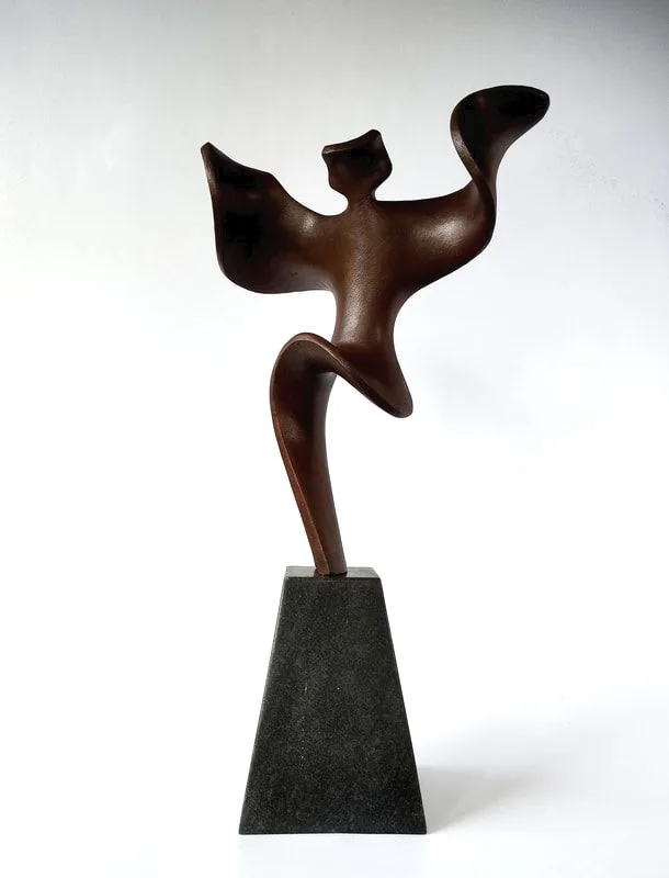 Sculpture working model for larger bronze commissions.