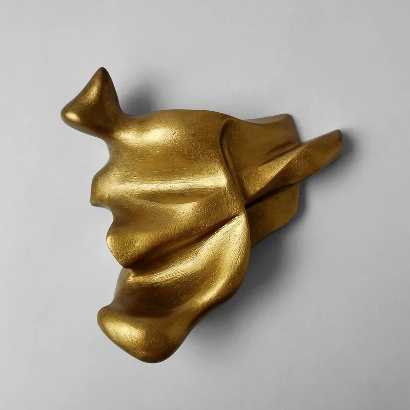 Wall sculpture working model for larger bronze commissions.